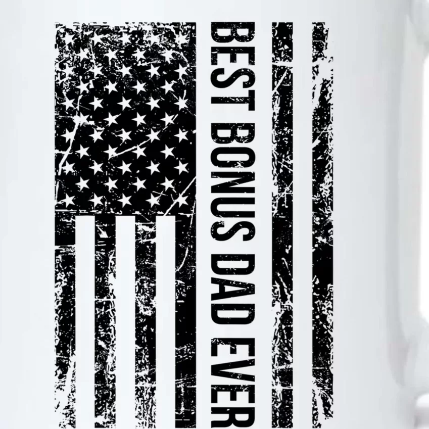 Best Bonus Dad Ever For Stepdad American Flag Dad Gift Black Color Changing Mug