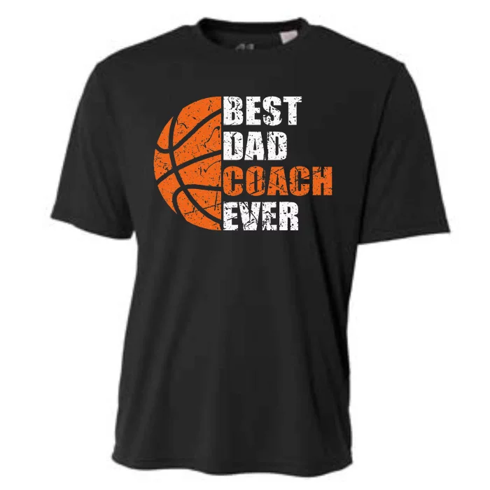 Best Basketball Dad Coach Ever Fathers Day Retro Bball Coach Cooling Performance Crew T-Shirt