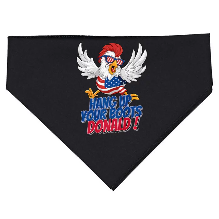 Bye Bye Donald Funny Political Chicken Design Premium USA-Made Doggie Bandana