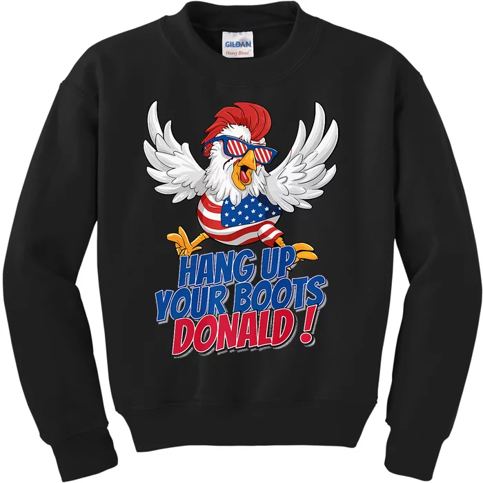 Bye Bye Donald Funny Political Chicken Design Premium Kids Sweatshirt