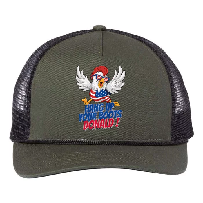 Bye Bye Donald Funny Political Chicken Design Premium Retro Rope Trucker Hat Cap