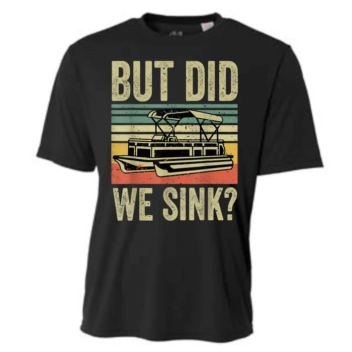 Boating But Did We Sink Funny Pontoon Boat Captain Cooling Performance Crew T-Shirt