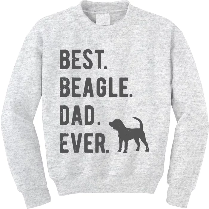 Best Beagle Dad Ever Funny Beagle Dog Lovers Dad Gift Kids Sweatshirt