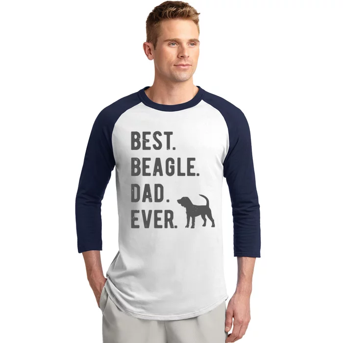 Best Beagle Dad Ever Funny Beagle Dog Lovers Dad Gift Baseball Sleeve Shirt