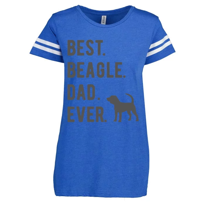 Best Beagle Dad Ever Funny Beagle Dog Lovers Dad Gift Enza Ladies Jersey Football T-Shirt