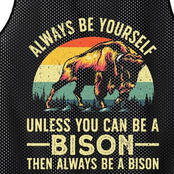 Best Bison Design For Buffalo Bison Lovers Mesh Reversible Basketball Jersey Tank