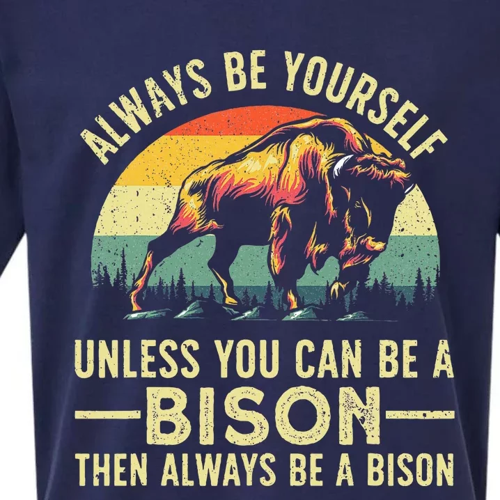 Best Bison Design For Buffalo Bison Lovers Sueded Cloud Jersey T-Shirt