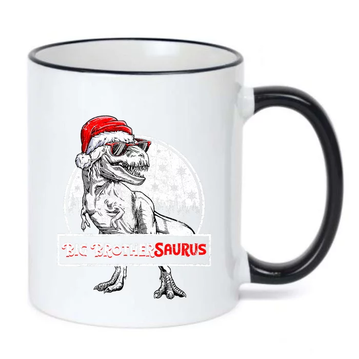 Big Brothersaurus Dinosaur Christmas Pajamas T Rex Black Color Changing Mug