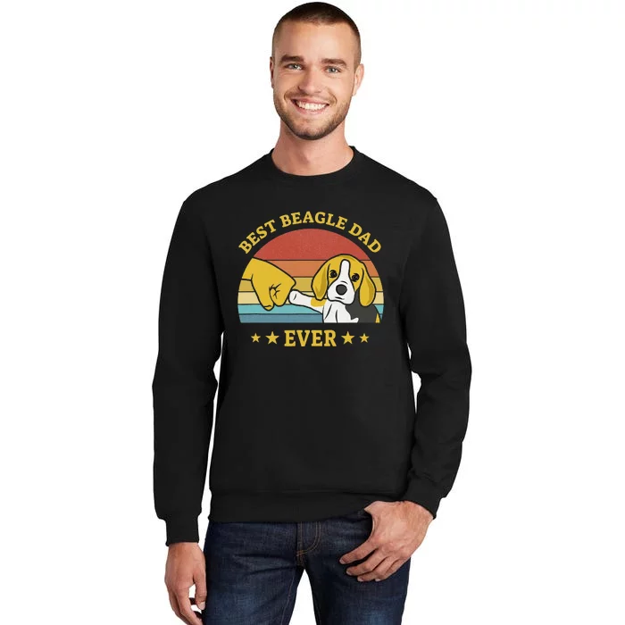 Best Beagle Dad Ever Proud Vintage Beagle Gifts Puppy Lover Tall Sweatshirt