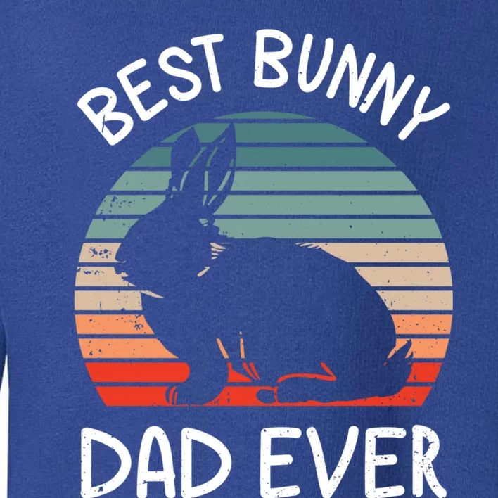 Best Bunny Dad Ever Matching Family Easter Retro Great Gift Toddler Sweatshirt