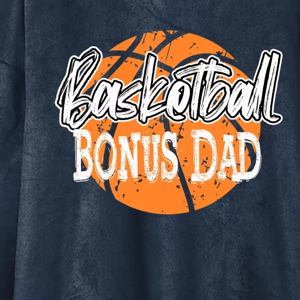 Basketball BONUS DAD Top Distress Retro Stepdad Hooded Wearable Blanket