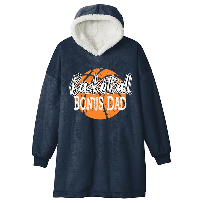 Basketball BONUS DAD Top Distress Retro Stepdad Hooded Wearable Blanket