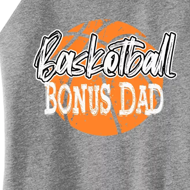 Basketball BONUS DAD Top Distress Retro Stepdad Women’s Perfect Tri Rocker Tank