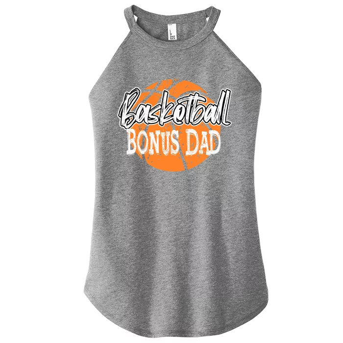 Basketball BONUS DAD Top Distress Retro Stepdad Women’s Perfect Tri Rocker Tank