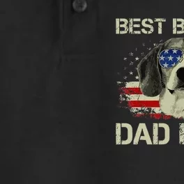 Best Beagle Dad Ever Dog Lover American Flag Gift Dry Zone Grid Performance Polo