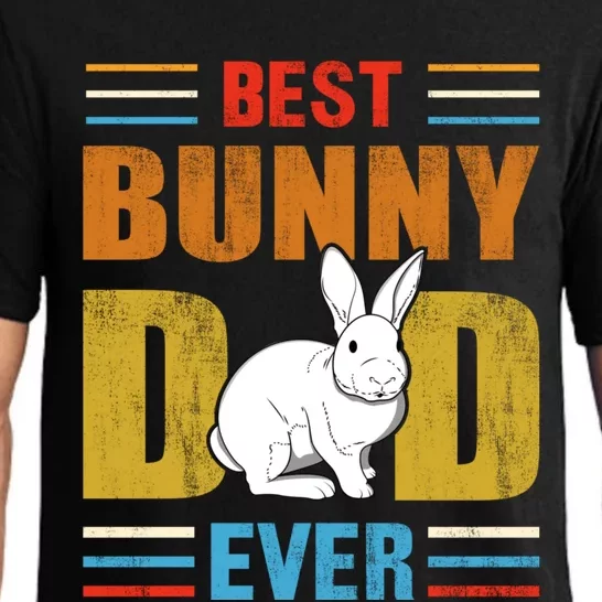 Best Bunny Dad Ever Matching Family Easter Retro Funny Gift Pajama Set