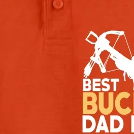 Best Buckin Dad Ever Gift Deer Hunting Funny Hunting Meaningful Gift Dry Zone Grid Performance Polo