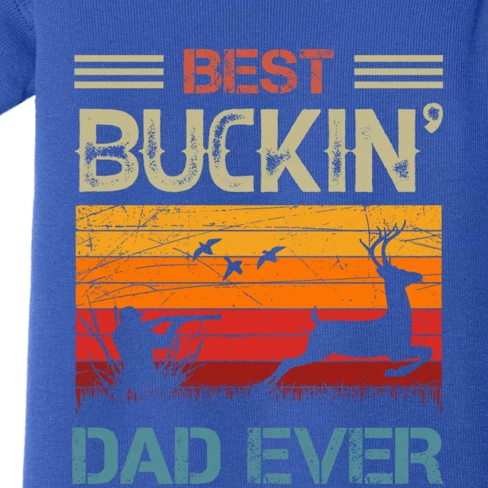 Best Buckin Dad Ever Deer Hunters Christmas Dad Funny Gift Baby Bodysuit