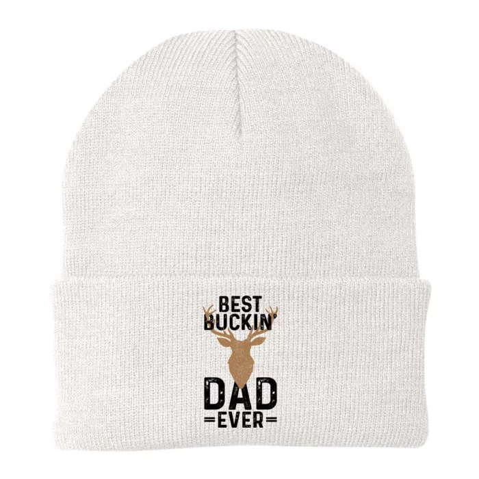 Best Buckin Dad Ever Deer Hunting Funny Deer Hunter Gift Knit Cap Winter Beanie