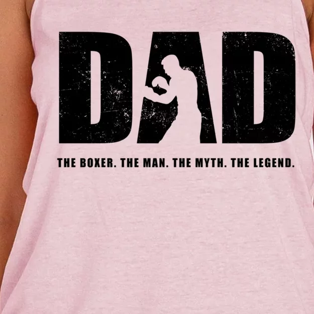 Boxer / Boxing Dad Boxing Great Gift Women's Knotted Racerback Tank