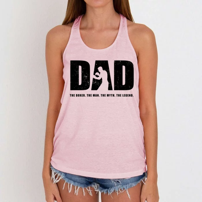 Boxer / Boxing Dad Boxing Great Gift Women's Knotted Racerback Tank