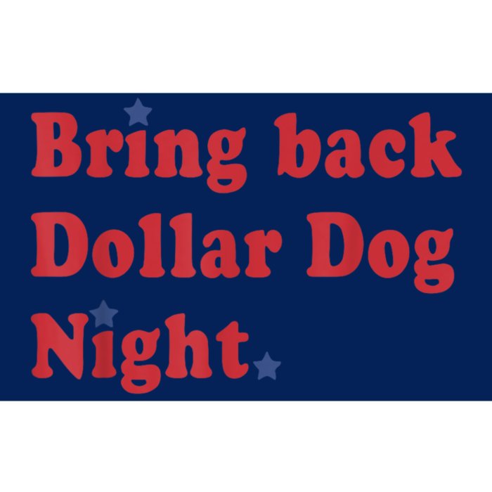 Bring Back Dollar Dog Night Stars Baseball Bumper Sticker