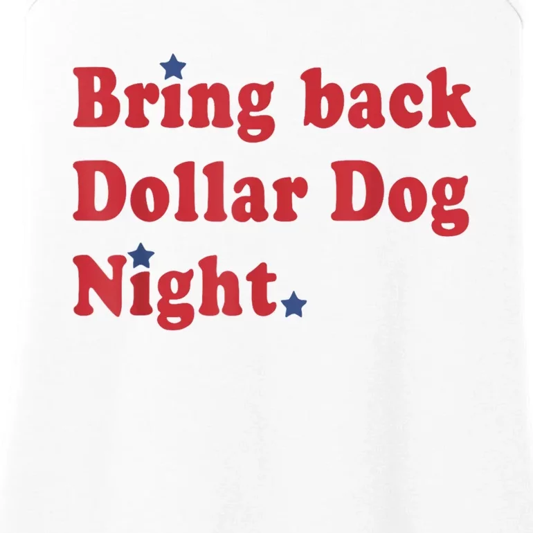 Bring Back Dollar Dog Night Stars Baseball Ladies Essential Tank