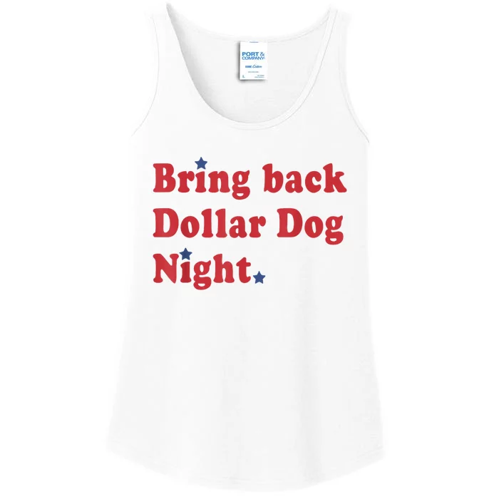 Bring Back Dollar Dog Night Stars Baseball Ladies Essential Tank