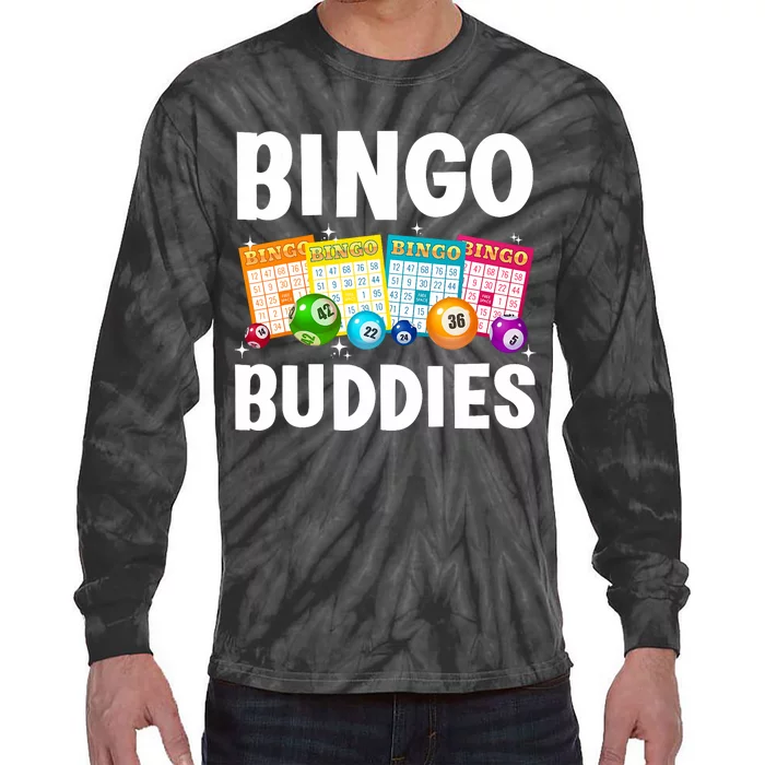 Bingo Buddies Design For Bingo Lover Bingo Player Tie-Dye Long Sleeve Shirt