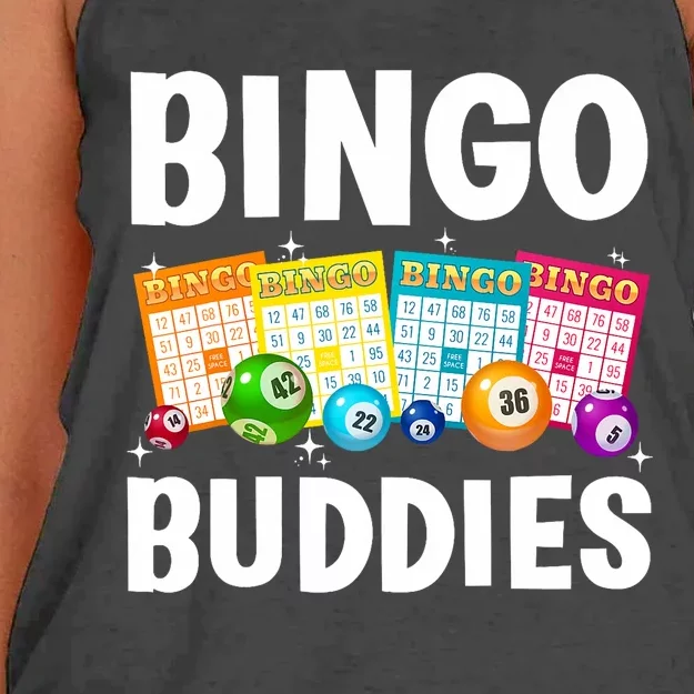 Bingo Buddies Design For Bingo Lover Bingo Player Women's Knotted Racerback Tank