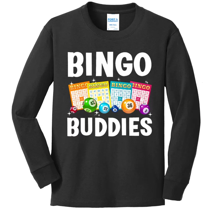 Bingo Buddies Design For Bingo Lover Bingo Player Kids Long Sleeve Shirt