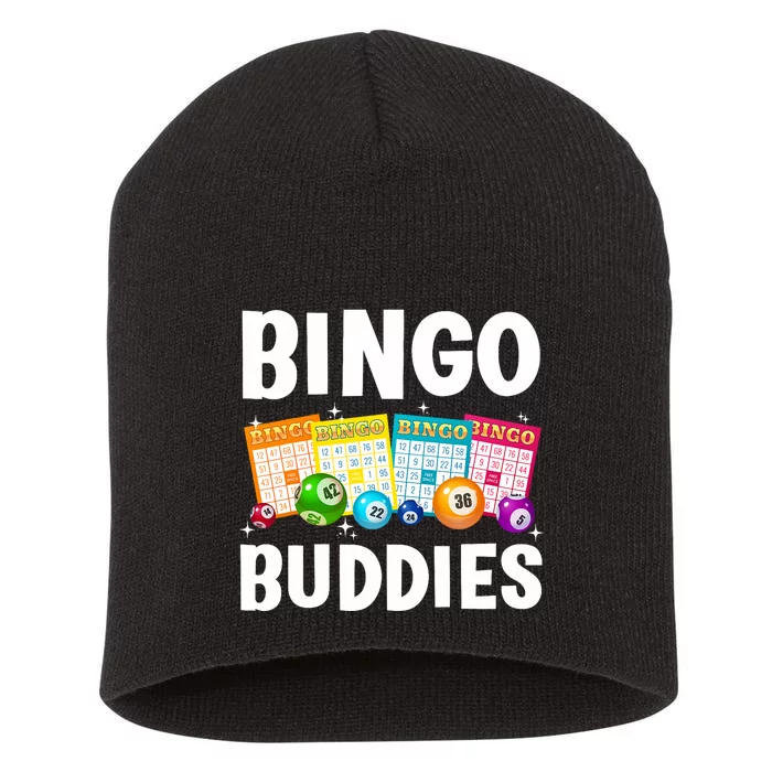 Bingo Buddies Design For Bingo Lover Bingo Player Short Acrylic Beanie