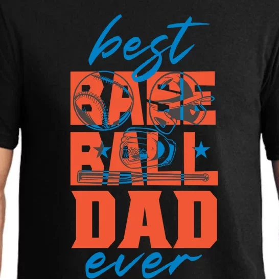 Best Baseball Dad Ever Daddy Baseballer Father Papa Fathers Gift Pajama Set