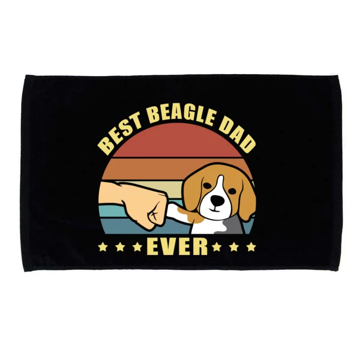 Best Beagle Dad Ever Dog Owner Father Funny Gift Microfiber Hand Towel