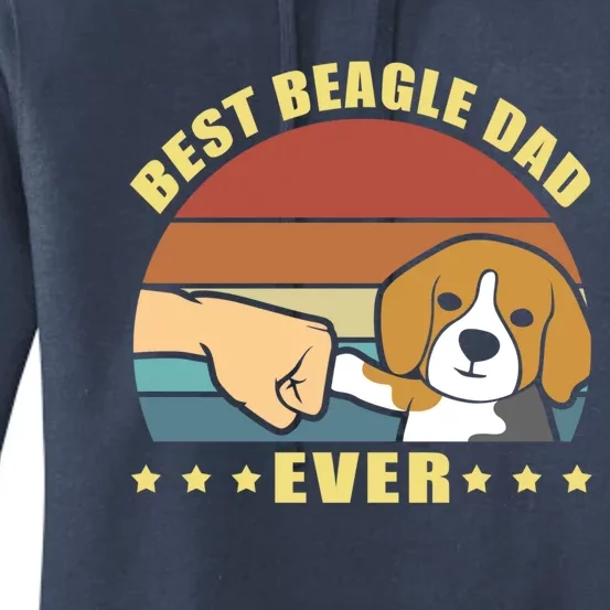 Best Beagle Dad Ever Dog Owner Father Funny Gift Women's Pullover Hoodie