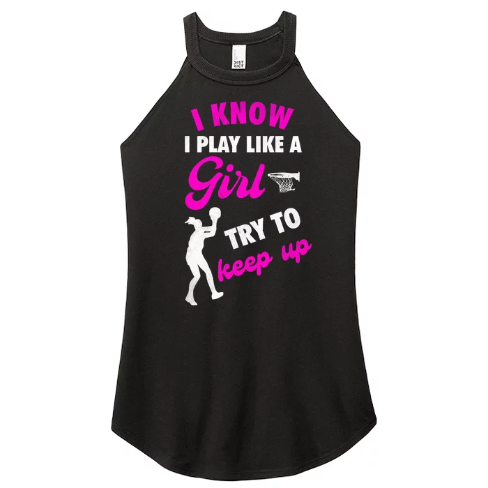 Basketball Baller Dunking Women’s Perfect Tri Rocker Tank