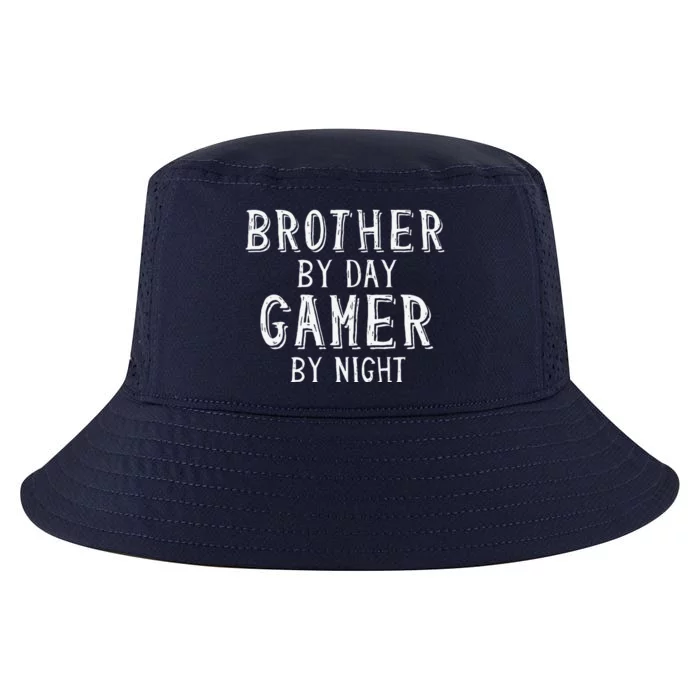 Brother By Day Gamer By Night Best Big Bro Gift For Brother Cool Comfort Performance Bucket Hat