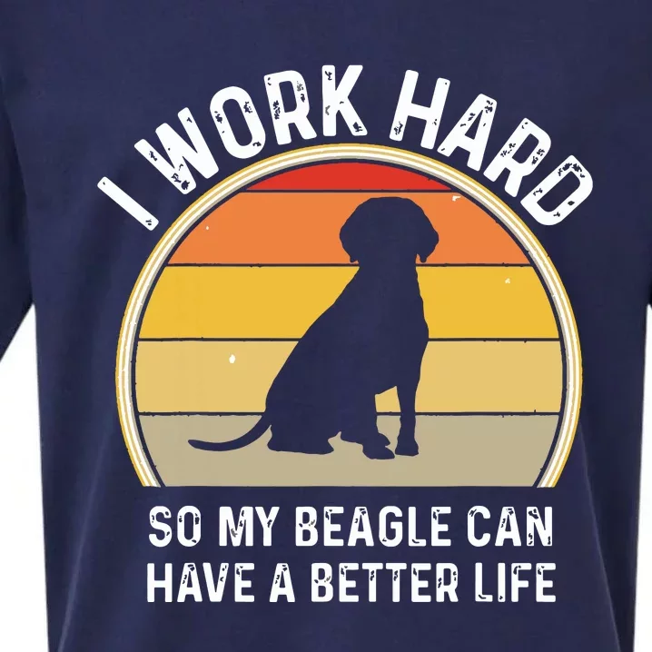 Beagle Beagle Dad I Work Hard So My Dog Can Have A Sueded Cloud Jersey T-Shirt