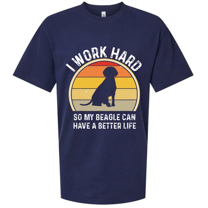 Beagle Beagle Dad I Work Hard So My Dog Can Have A Sueded Cloud Jersey T-Shirt