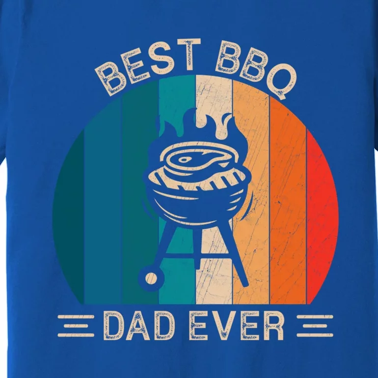 Best Bbq Dad Ever Retro Bbq Graphic Father's Day Meaningful Gift Premium T-Shirt