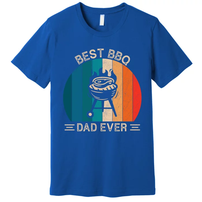 Best Bbq Dad Ever Retro Bbq Graphic Father's Day Meaningful Gift Premium T-Shirt