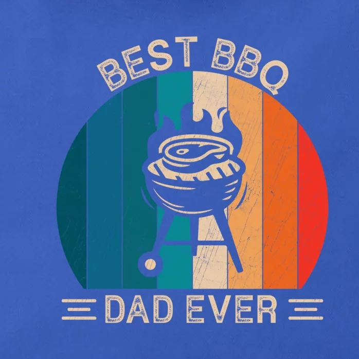 Best Bbq Dad Ever Retro Bbq Graphic Father's Day Meaningful Gift Zip Tote Bag