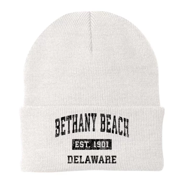 Bethany Beach Delaware De Vintage Sports Knit Cap Winter Beanie