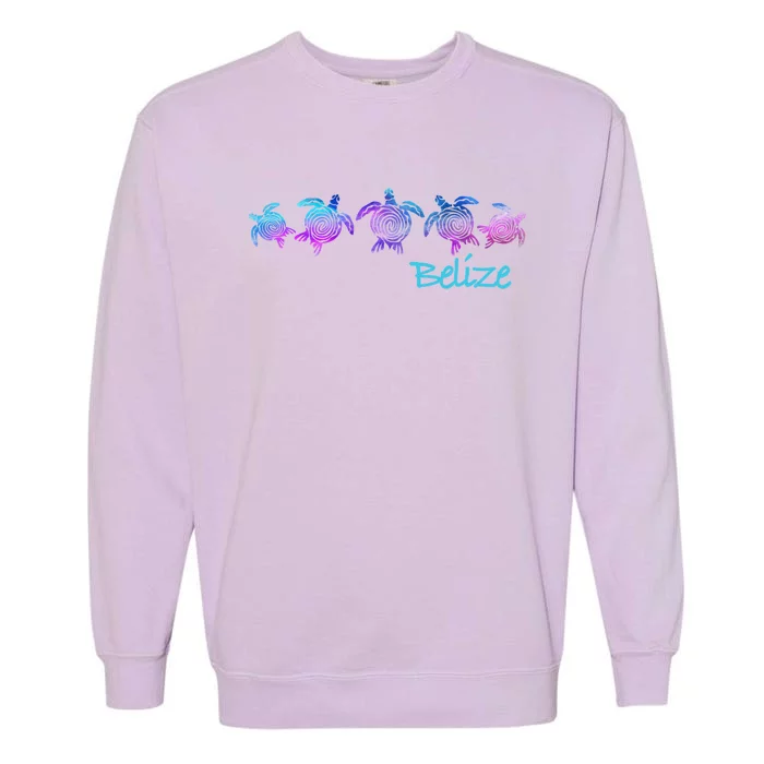 Belize Beach Design / Tribal Turtle Gift Garment-Dyed Sweatshirt