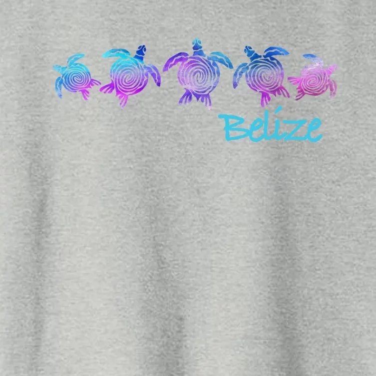 Belize Beach Design / Tribal Turtle Gift Women's Crop Top Tee