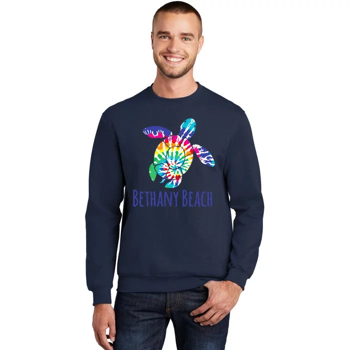 Bethany Beach Delaware Batik Tie Dye Boho Loggerhead Turtle Sweatshirt