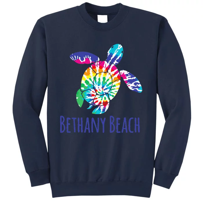 Bethany Beach Delaware Batik Tie Dye Boho Loggerhead Turtle Sweatshirt