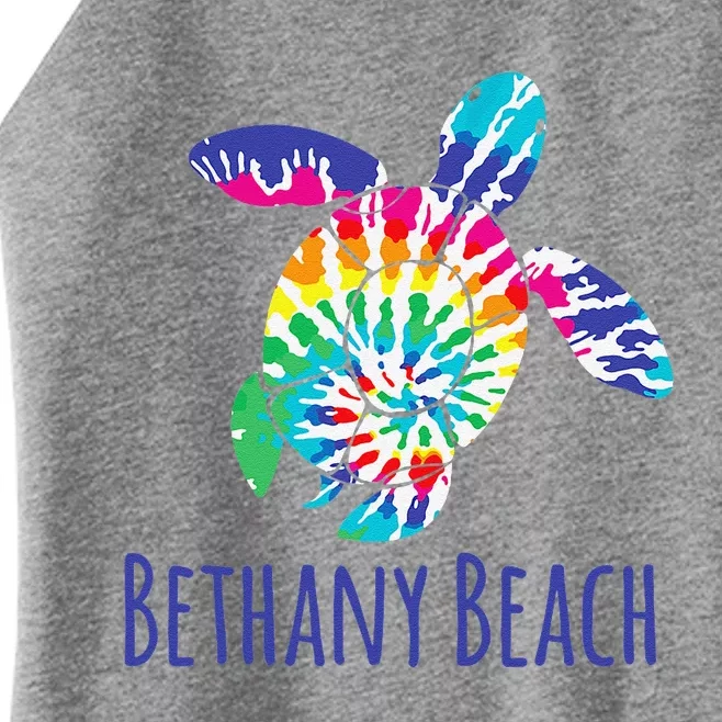 Bethany Beach Delaware Batik Tie Dye Boho Loggerhead Turtle Women’s Perfect Tri Rocker Tank