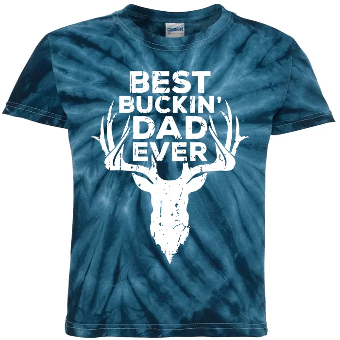 Best Buckin Dad Ever Kids Tie-Dye T-Shirt