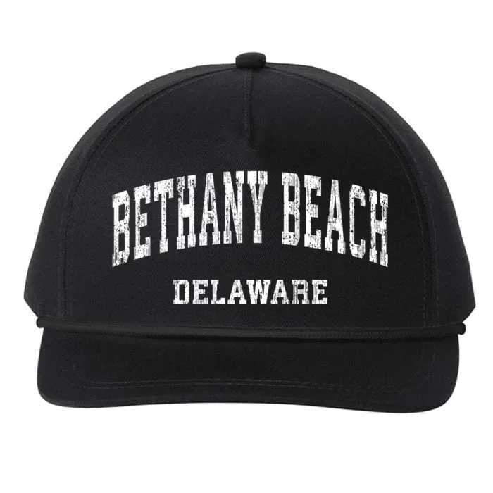 Bethany Beach Delaware De Vintage Varsity Sports Snapback Five-Panel Rope Hat